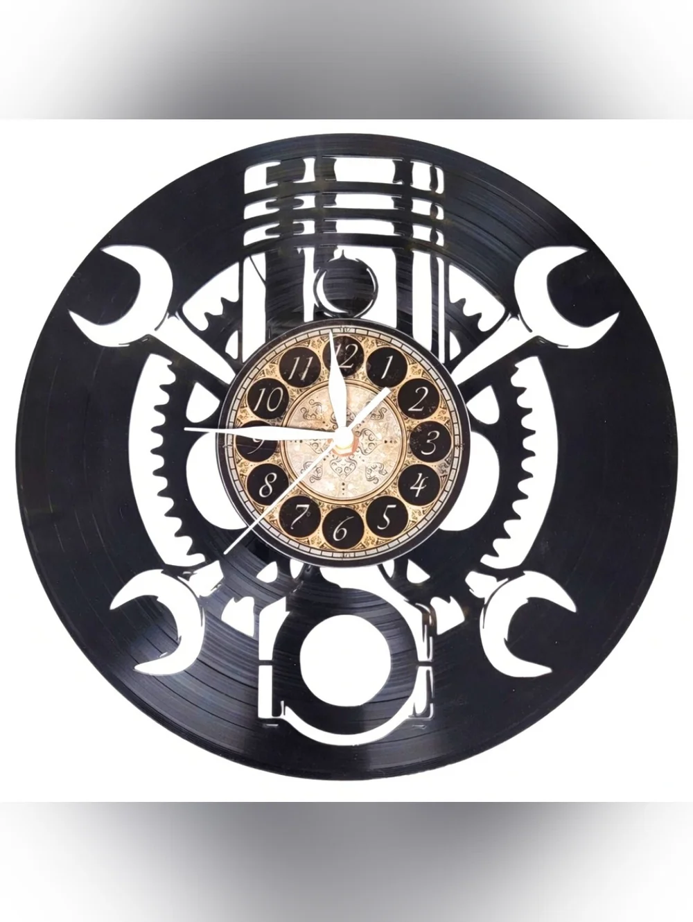 Auto Mechanic Vinyl Record Clock Garage Wall Decor Car Lover Gift